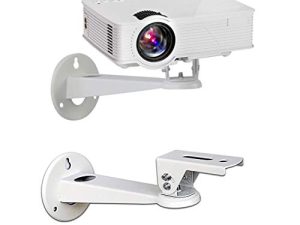 Drsn Mini Projector Wall Mount/Projector Hanger/CCTV Security Camera Housing Mounting Bracket(White) - for CCTV/Camera/Projector/Webcam - with Load 11 lbs Length 7.8 inch - Rotation 360° (White)