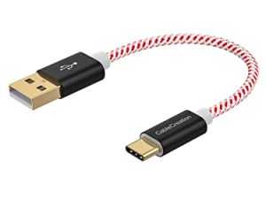 Short USB C Cable 0.8 FT CableCreation USB A to USB C Cable USB to C Cable Braided Fast Charging Cable 3A 480Mbps Data