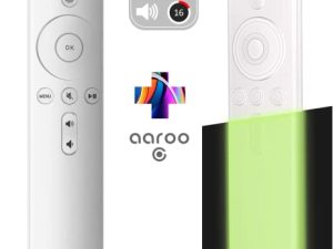 [w/Silicone Cover] aarooGo [w/Home & Volume] Control for Apple TV Player A1513 A2169 A1842 A1625 A1427 A1469 A1378 A1294 A1218 (Ivory)
