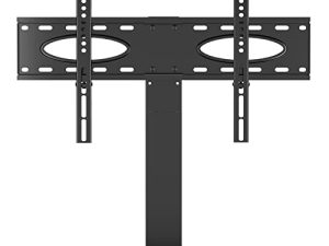 TAVR Universal Swivel TV Stand Base for 42-75 Inch LCD LED Flat/Curved Screen TVs - Height Adjustable Table Top TV Mount Stand with Tempered Glass Base