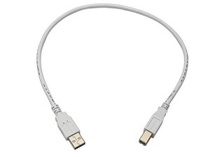 Monoprice 1.5ft USB 2.0 A Male to B Male 28/24AWG Cable - (Gold Plated) - WHITE for Printer Scanner Cable 15M for PC