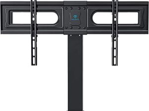 PERLESMITH Swivel Desktop TV Stand Mount for 37-75 Inch LCD OLED Flat/Curved Screen TVs-Height Adjustable Table Top TV Stand/Base with Wire Management