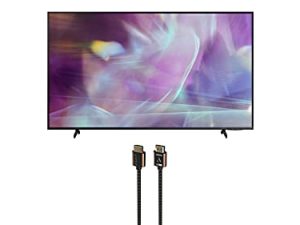 SAMSUNG QN32Q60AA 32" QLED Quantum HDR 4K Smart TV with an Austere 3S-4KHD2-2.5M III Series 4K HDMI Cable 2.5m (2021)