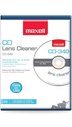 Maxell Safe and Effective Feature CD Player and Game Station Compact Disc Cleaner CD-340 190048 CD/CD-ROM Laser Lens Cleaner - CD Lens Cleaner Maxell Safe and Effective Feature CD Player and Game Station Compact Disc Cleaner CD-340 190048 CD/CD-ROM Laser Lens Cleaner - CD Lens Cleaner