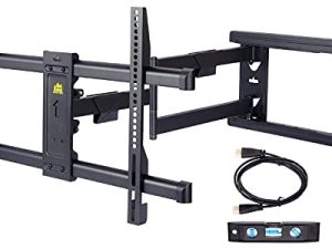 FORGING MOUNT Long Extension TV Mount Corner Wall Mount TV Bracket Full Motion with 30 inch Long Arm for Corner/Flat Installation fits 37 to 75" Flat/Curve TVs