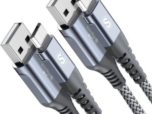 sweguard Micro USB Cable 6.6ft 2-Pack Android Charger Cable