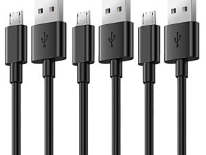 Micro USB Cable 3ft 3Pack by Ailun High Speed 2.0 USB A Male to Micro USB Sync Charging Nylon Braided Cable with 56k Ohm Pull-up Resistor for Smartphone Tablets Black