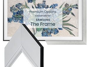 Deco TV Frames - Contemporary Silver Smart Frame Compatible ONLY with Samsung The Frame TV (65"