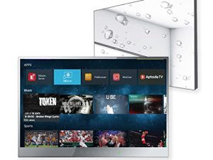 elecsung 22 inch Smart TV for Bathroom Mirror IP66 Waterproof Full HD with Wi-fi and Bluetooth (ATSC) Tuner (Android 7.1)