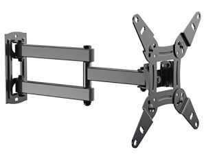 EVERVIEW Full Motion TV Monitor Wall Mount Bracket Articulating Arms Swivel Tilt Extension Rotation for Most 13-42 Inch LED LCD Flat Curved Screen Monitors & TVs