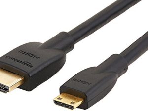 Amazon Basics High-Speed Mini-HDMI to HDMI TV Adapter Cable (Supports Ethernet