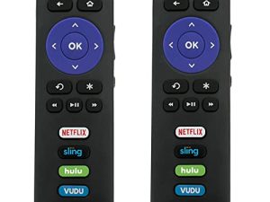 Pack of 2 Replace Remote Control Applicable for TCL Roku TV RC280 55FS4610R 40FS4610R 55US57 40FS3750 48FS3750 49FP110 55FS4610R 55US5800 40FS3850 32S305 40S305 32S850 32S3850 50UP120 55S401