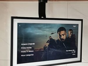 Under-Cabinet Mount, for Amazon Echo Show 15,Keeps Echo Off The Counter and Turns Side to Side,Ceiling or Under-Cabinet Mount Black 026-01