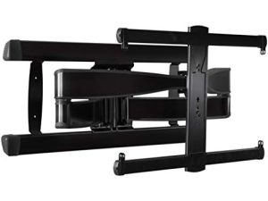 Sanus Premium Full Motion TV Wall Mount for TVs Up to 90" - Brushed Black Finish with FluidMotion™ Design for Smooth Extension