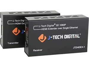 J-Tech Digital HDMI Extender By Single Cat 5E/6 Full Hd 1080P With Deep Color