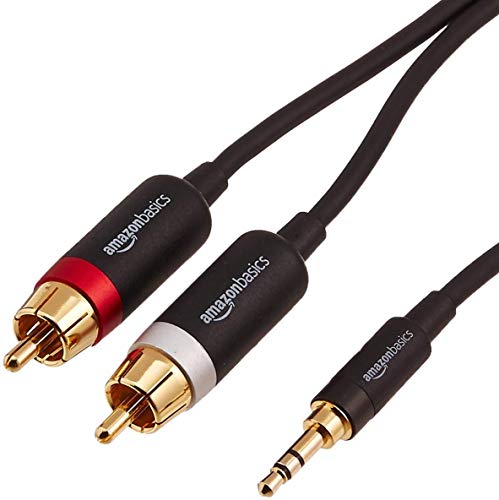 Amazon Basics 3.5mm to 2-Male RCA Adapter Audio Stereo Cable - 4 Feet Amazon Basics 3.5mm to 2-Male RCA Adapter Audio Stereo Cable - 4 Feet
