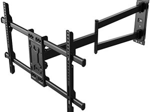 FORGING MOUNT Corner TV Wall Mount Long Arm TV Mount Bracket for 32"-75" TVs-Easy to Install Single Stud Design- 33" of Smooth Extension Plus Swivel