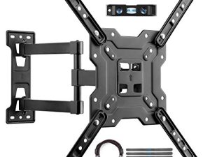 Suptek TV Wall Mount Swivel and Tilt Full Motion for Most 23 to 55 inch TV Mount up to 55lbs max VESA 400x400mm (A1+)
