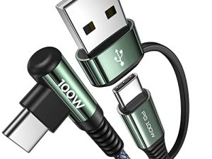 AINOPE USB C Cable 100W 10FT 5A Type C Charger Cable Fast Charging USBC to USBC Cable Fast Charging Cable Right Angle PD4.0 QC5.0 fit MacBook Pro/Air Charger Cord for iPad Pro/Air Samsung Galaxy