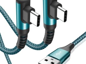 sweguard USB C Cable Right Angle [2-Pack