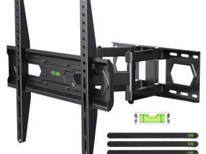 USX MOUNT Full Motion TV Wall Mount with Height Setting for Most 32-65 inch Flat Screen/LED/4K TVs