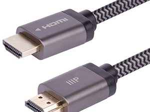 Monoprice 8K Certified Braided Ultra High Speed HDMI 2.1 Cable - 10 Feet - Black | 48Gbps