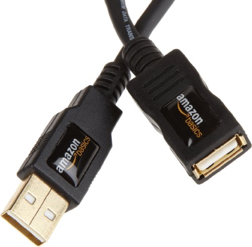 Amazon Basics USB 2.0 Extension Cable - A-Male to A-Female Adapter Cord - 6.5 Feet (2 Meters) Amazon Basics USB 2.0 Extension Cable - A-Male to A-Female Adapter Cord - 6.5 Feet (2 Meters)