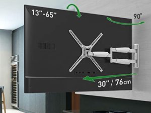 Barkan Long White TV Wall Mount