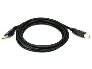 Monoprice 6-Feet USB 2.0 A Male to B Male 28/24AWG Cable (Gold Plated) (105438)