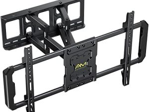 TV Wall Mount Full Motion for Most 37-75 inch OLED QLED 4K Flat/Curved TVs-Sturdy TV Mount Dual Articulating Swivel Tilt Holds up to 132LBS Max VESA 600x400mm- 8/16inch Wood stud Wall Mount TV Bracket