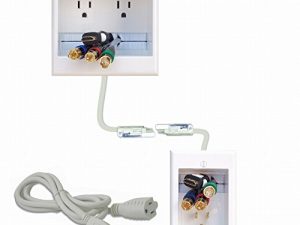 PowerBridge TWO-CK Dual Outlet Recessed In-Wall Cable Management System with PowerConnect for Wall-Mounted Flat Screen LED