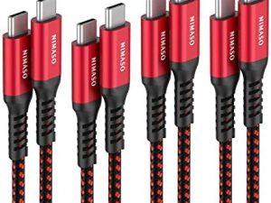 USB C to USB C Cable 60W 4-Pack[10ft+6.6ft+3.3ft+1ft]