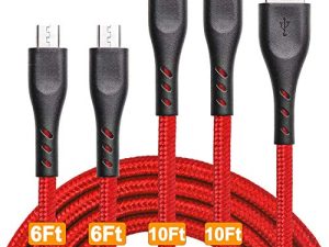 Micro USB Cable Braided 10ft 10ft 6ft 6ft