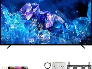 Sony XR77A80K Bravia XR A80K 77" 4K HDR OLED Smart TV (2022 Model) Bundle with Premiere Movies Streaming + 37-100 Inch TV Wall Mount + 6-Outlet Surge Adapter + 2X 6FT 4K HDMI 2.0 Cable