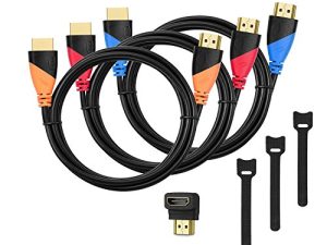 HUANUO High-Speed HDMI Cable 6ft (3 Pack)- 6 Foot HDMI Cables Cord with Gold Plated Connectors