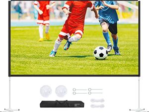 Projector Screen with Stand 120 inch Outdoor Indoor Projection Screen
