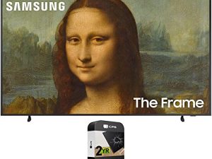SAMSUNG QN32LS03BBFXZA 32 inch The Frame QLED 4K UHD Quantum HDR Smart TV 2022 (Renewed) Bundle with 2 YR CPS Enhanced Protection Pack