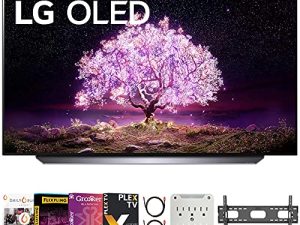 LG OLED65C1PUB 65 Inch 4K Smart OLED TV with AI ThinQ Bundle with Premiere Movies Streaming + 37-70 Inch TV Wall Mount + 6-Outlet Surge Adapter + 2X 6FT 4K HDMI 2.0 Cable