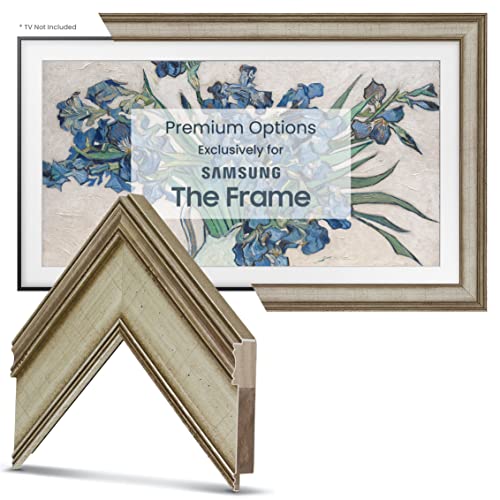 Deco TV Frames - Warm Silver Smart Frame Compatible ONLY with Samsung The Frame TV (55" Deco TV Frames - Warm Silver Smart Frame Compatible ONLY with Samsung The Frame TV (55"