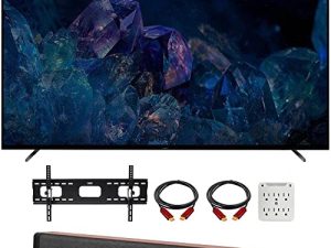 Sony XR77A80K Bravia XR A80K 77 inch 4K HDR OLED Smart TV 2022 Model Bundle with Deco Gear 60W 2.0 Channel Soundbar