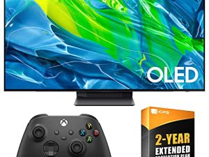 SAMSUNG QN65S95BA 65" 4K Quantum HDR OLED Smart TV (2022) Ultimate Bundle with Xbox Wireless Controller (Carbon Black) and Premium 2 YR CPS Enhanced Protection Pack