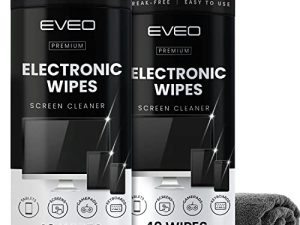 Electronic Wipes Streak-Free for Screen Cleaner & Smart Watch [2 Pack x 40] TV Screen