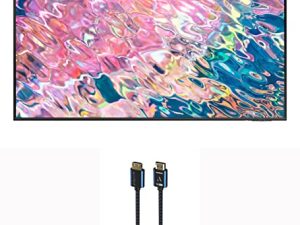 SAMSUNG QN43Q60BAFXZA 43" QLED Quantum HDR 4K Smart TV with an Austere 5S-4KHD2-2-5M V-Series 2.5m Premium 4K HDR HDMI Braided Cable (2022)