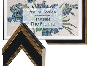 Deco TV Frames - Antique Gold & Black Smart Frame Compatible ONLY with Samsung The Frame TV (50"