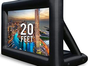 KHOMO GEAR 20 ft Outdoor Projector Screen - Supports Front and Rear Projection - Includes Inflation Fan