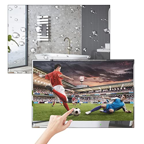 elecsung 22 inch Bathroom TV Luxury Smart Mirror TV IP66 Waterproof Full HD HDTV(ATSC) Tuner Android 11.0 Wi-fi & Bluetooth (22'' (Touchscreen+Touch Keys) elecsung 22 inch Bathroom TV Luxury Smart Mirror TV IP66 Waterproof Full HD HDTV(ATSC) Tuner Android 11.0 Wi-fi & Bluetooth (22'' (Touchscreen+Touch Keys)