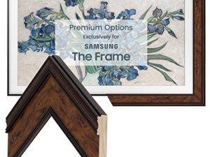 Deco TV Frames - Burlwood Smart Frame Compatible ONLY with Samsung The Frame TV (55"
