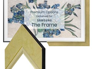 Deco TV Frames - Contemporary Gold Smart Frame Compatible ONLY with Samsung The Frame TV (50"