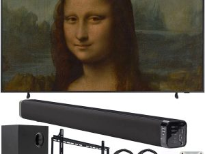 SAMSUNG QN65LS03BA 65 inch The Frame QLED 4K UHD Quantum HDR Smart TV (2022) Bundle with Deco Gear Home Theater Soundbar with Subwoofer