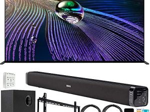Sony XR83A90J 83-inch OLED 4K HDR Ultra Smart TV Bundle with Deco Gear Home Theater Soundbar with Subwoofer